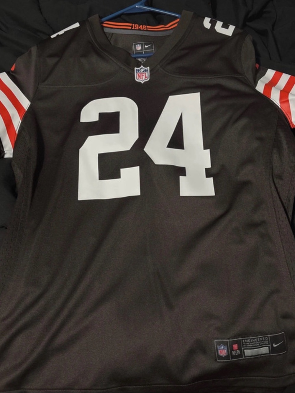 Nike Brown and White No.24 Women’s Football Jersey